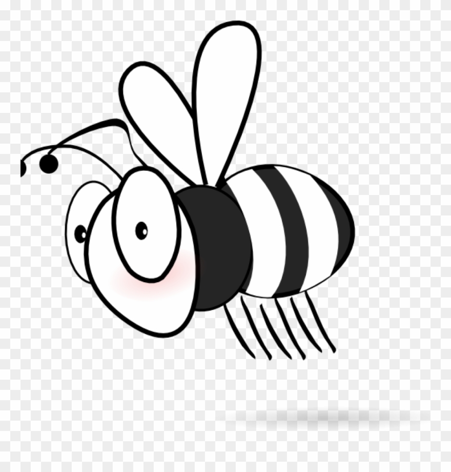Bee Clipart Black And White Clip Art At Clker Vector - Bee Clip Art - Png Download