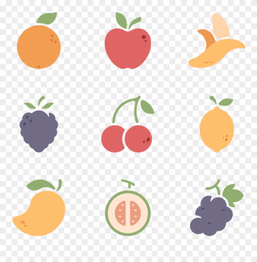 Fruit Icons Free Fruits - Fondos De Pagina Verduras Y Frutas Clipart