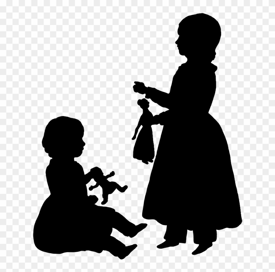 Victorian Silhouette Clipart - Transparent Background Doll Silhouette - Png Download