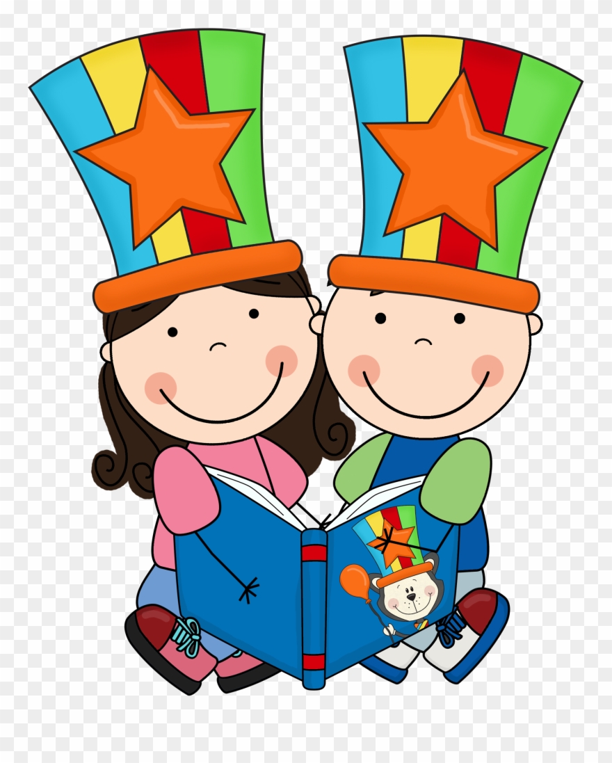 Kid Reading Kids Reading Clipart Clipartfest - Scrappin Doodles Cat In Hat - Png Download