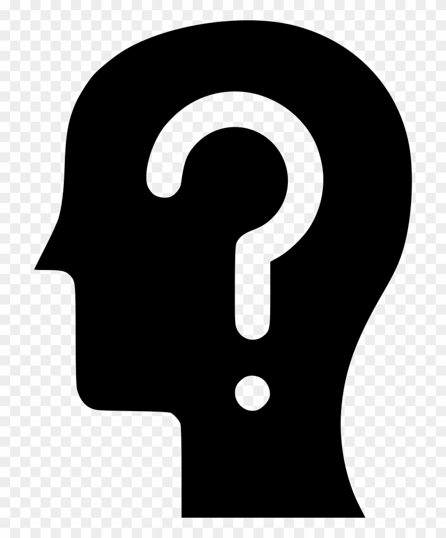 Confused Clipart Questionclip - Human Head With Question Mark - Png Download