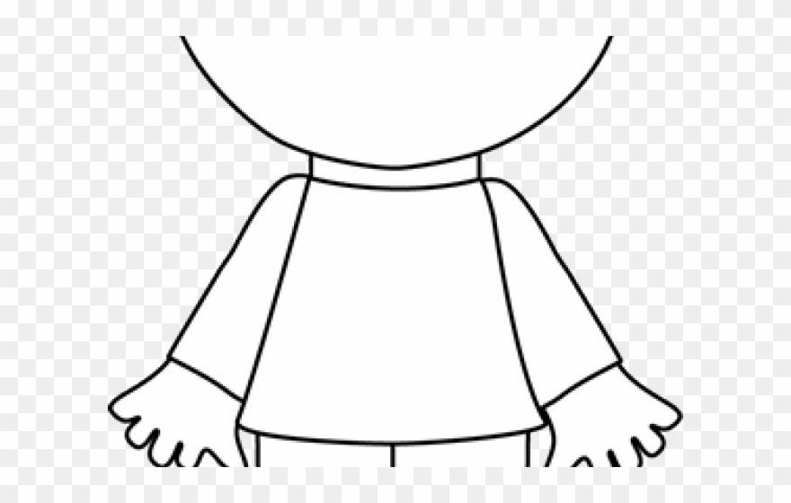 Little Boy Clipart Outline - Pet Clipart Black And White - Png Download