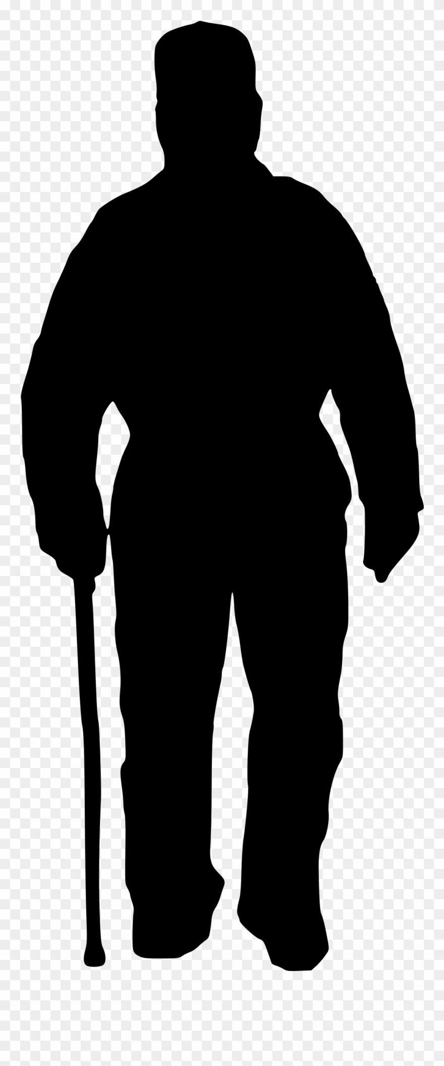 Christian Men And Women Silhouettes Png - Silhouette Of An Old Man Clipart