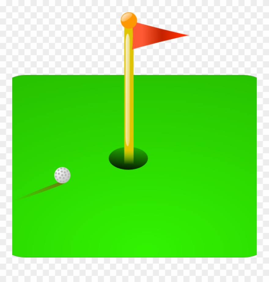 Mini Golf Clip Art Flag Ball At Clker Vector Online - Golf Clip Art - Png Download