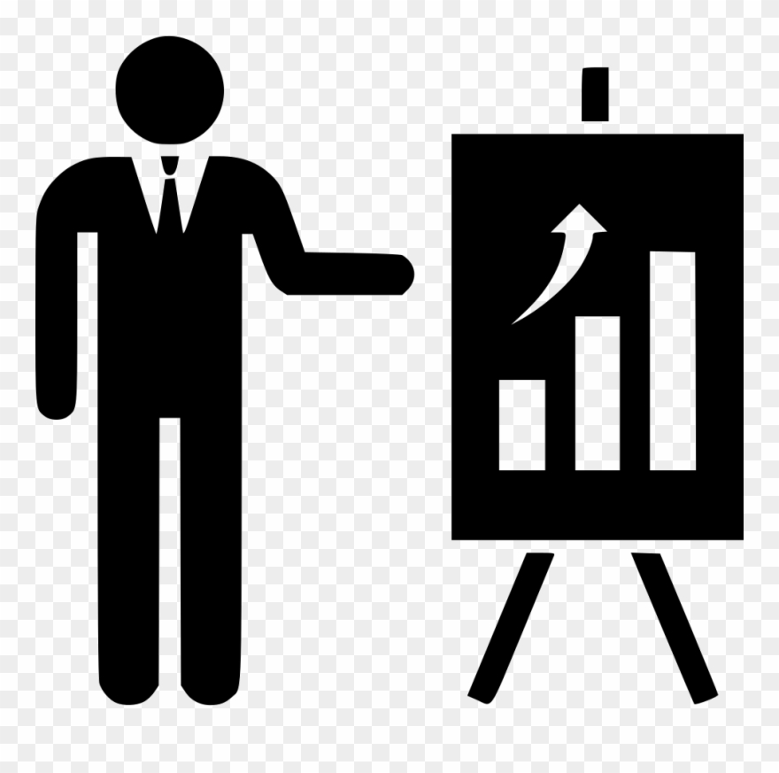 Clip Art Freeuse Library Businessman Clipart Bold Person - People Presentation Icon - Png Download