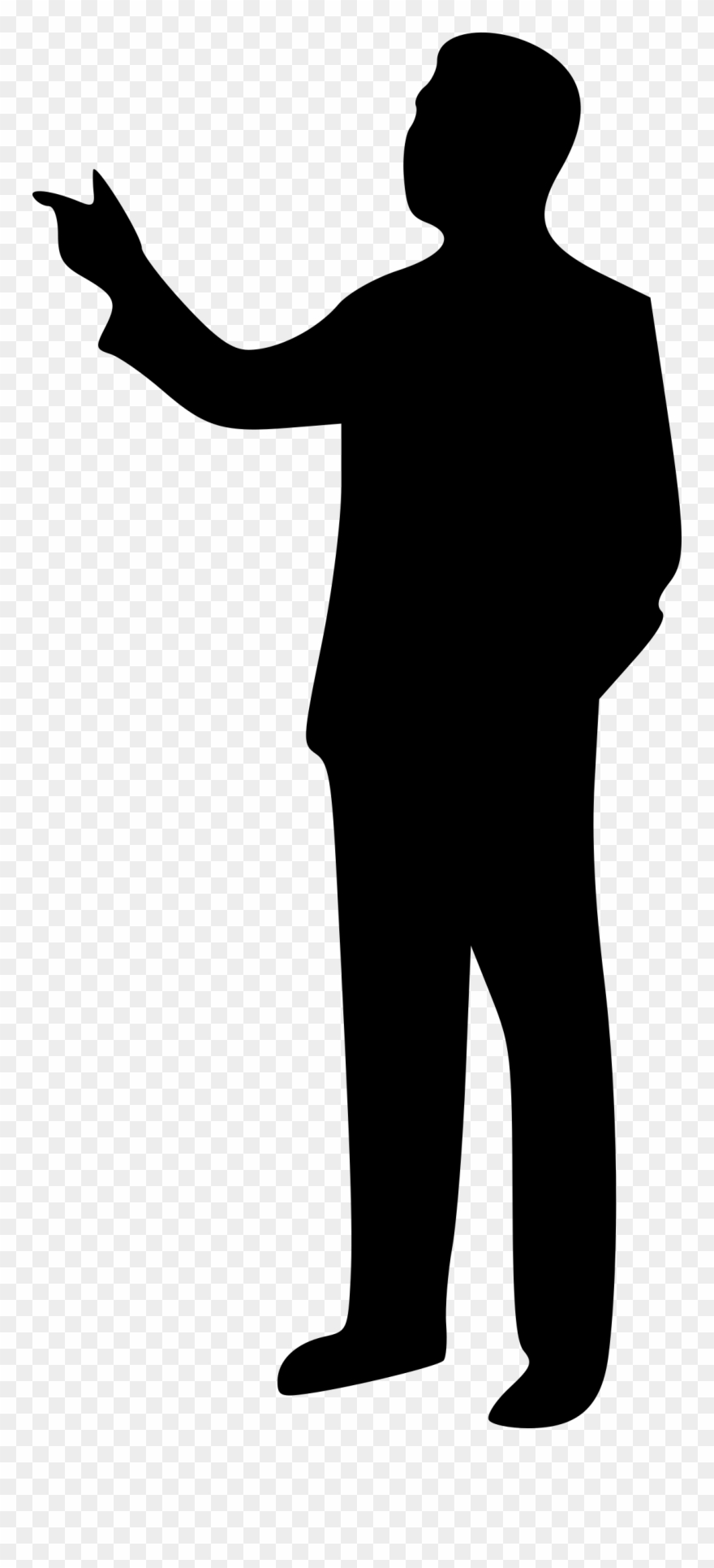 Clipart Pointing Guy Big - Policeman Silhouette - Png Download