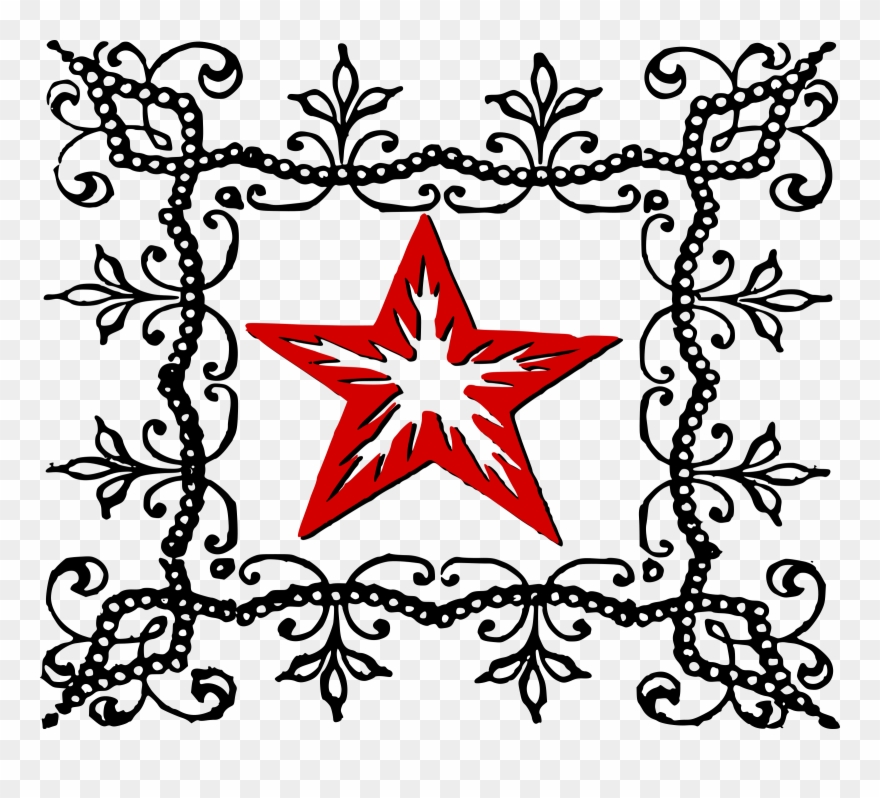 Download Leaf Clipart Pentagram Hexagram Clip Art White - Moroccan War Ensign - Png Download