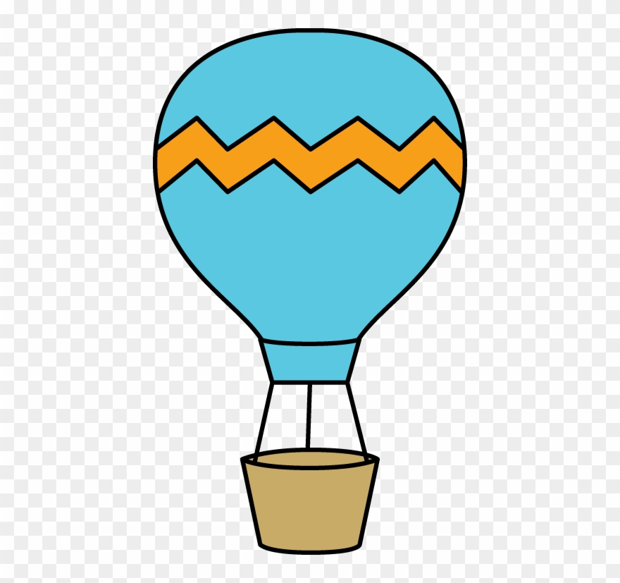 Blue And Orange Hot Air Balloon - Blue Hot Air Balloon Clip Art - Png Download