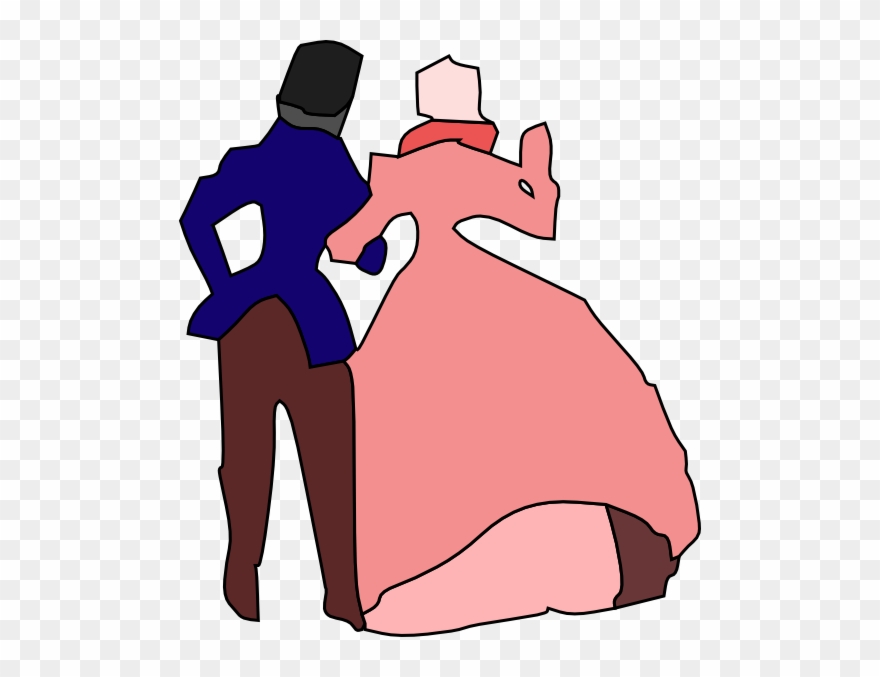 Free Vector Man Woman Holding Hands Party Clip Art - Hombre Y Mujer Agarrados - Png Download