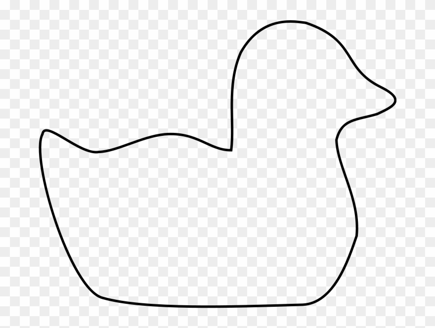 Duck Silhouette - Clipart Library - White Duck Silhouette - Png Download