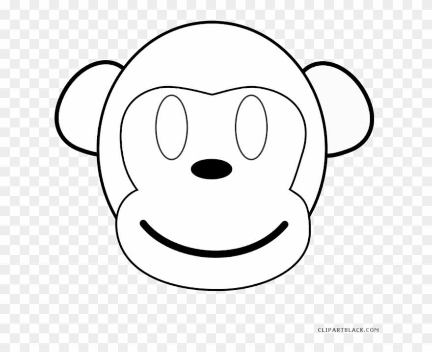 Clipartblack Com Animal Free Black White Images - Black And White Clip Art Monkey - Png Download