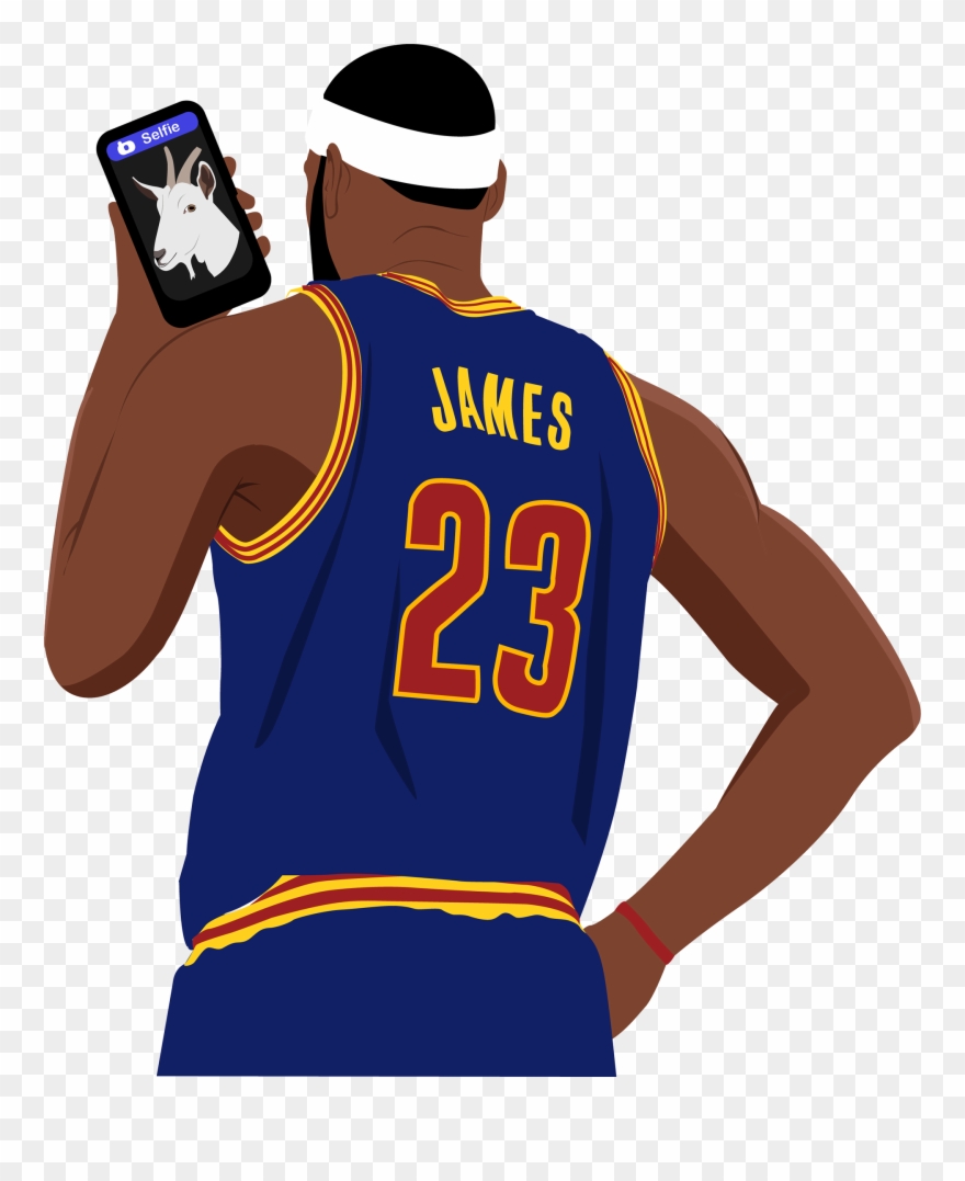 Fan Clipart Basketball Fan - Lebron James Goat T Shirt Designs - Png Download