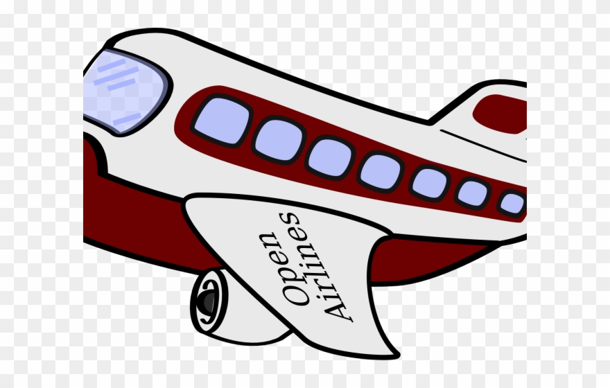 Airplane Clipart Fan - Transparent Background Airplane Cartoon Png