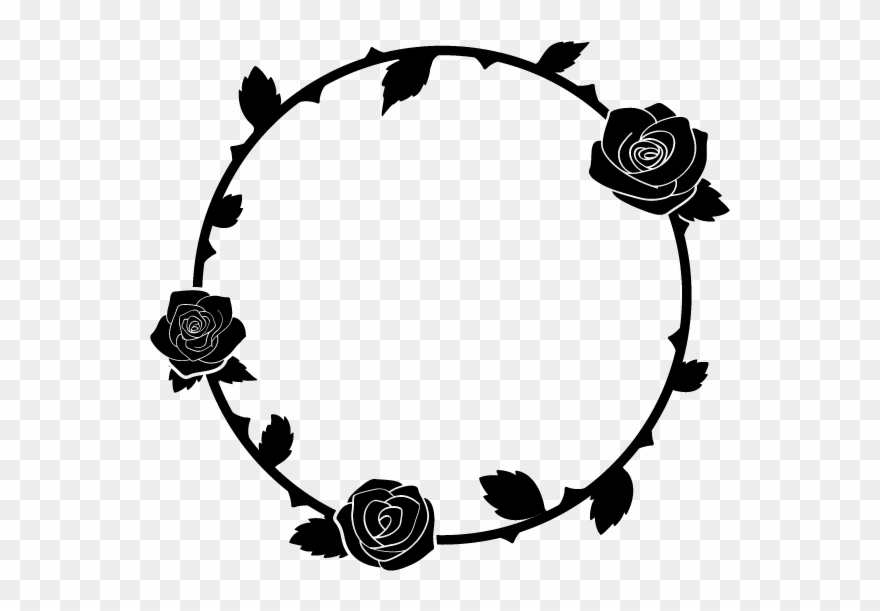 Black Desktop Wallpaper Clip Art Transprent Png - Roses In A Circle Transparent Png