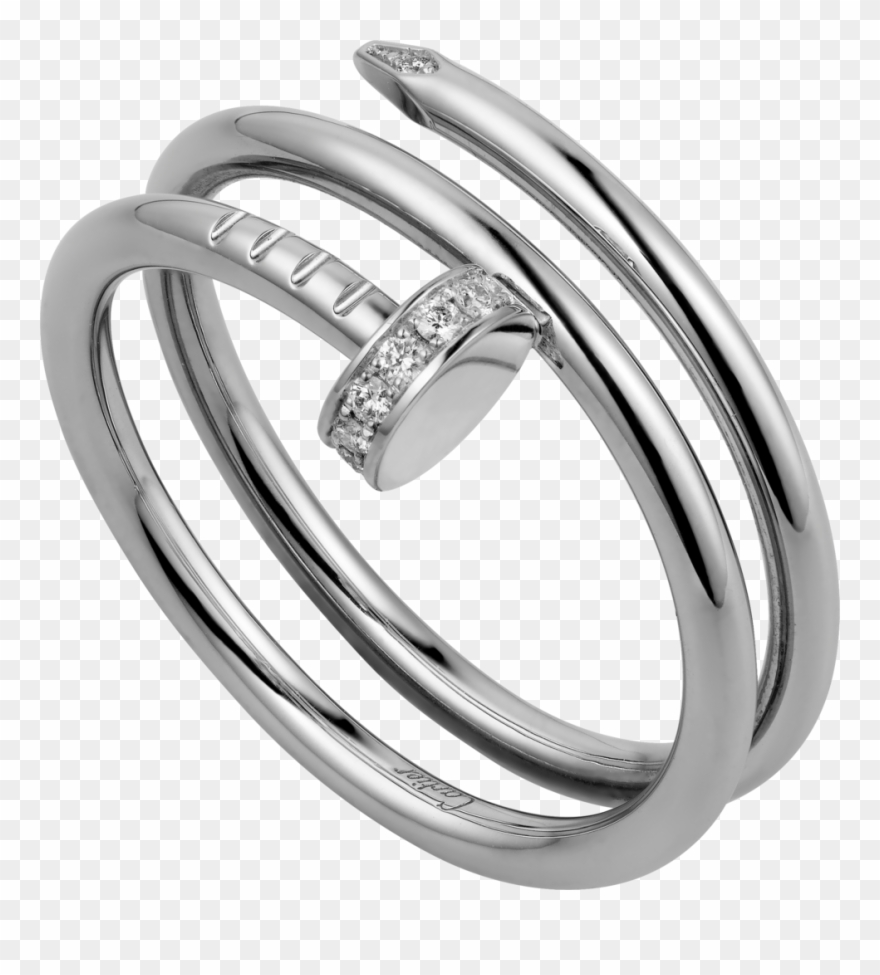 Crb Juste Un Clou White Diamonds Cartier - Cartier Ring White Gold Clipart