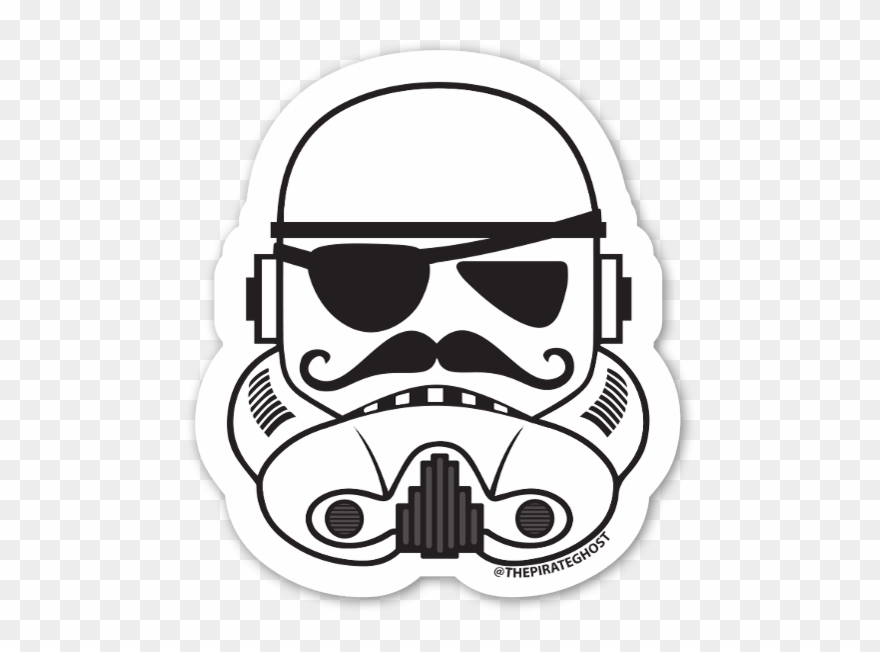 Pirateghost Trooper - Stormtrooper Black And White Clipart
