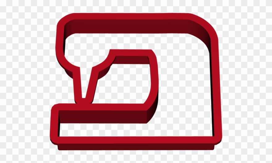 Sewing Machine Cookie Cutter - Illustration Clipart