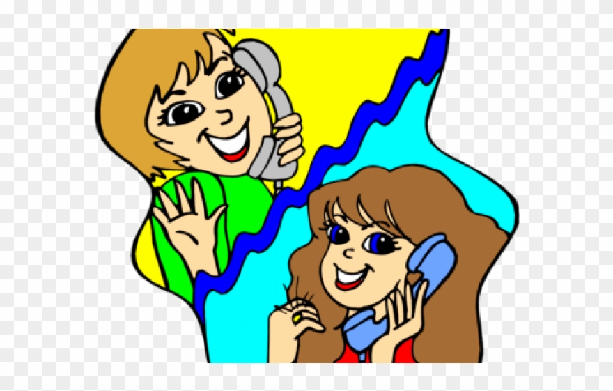 Phone Clipart Talk - Talking On The Phone Clipart - Png Download