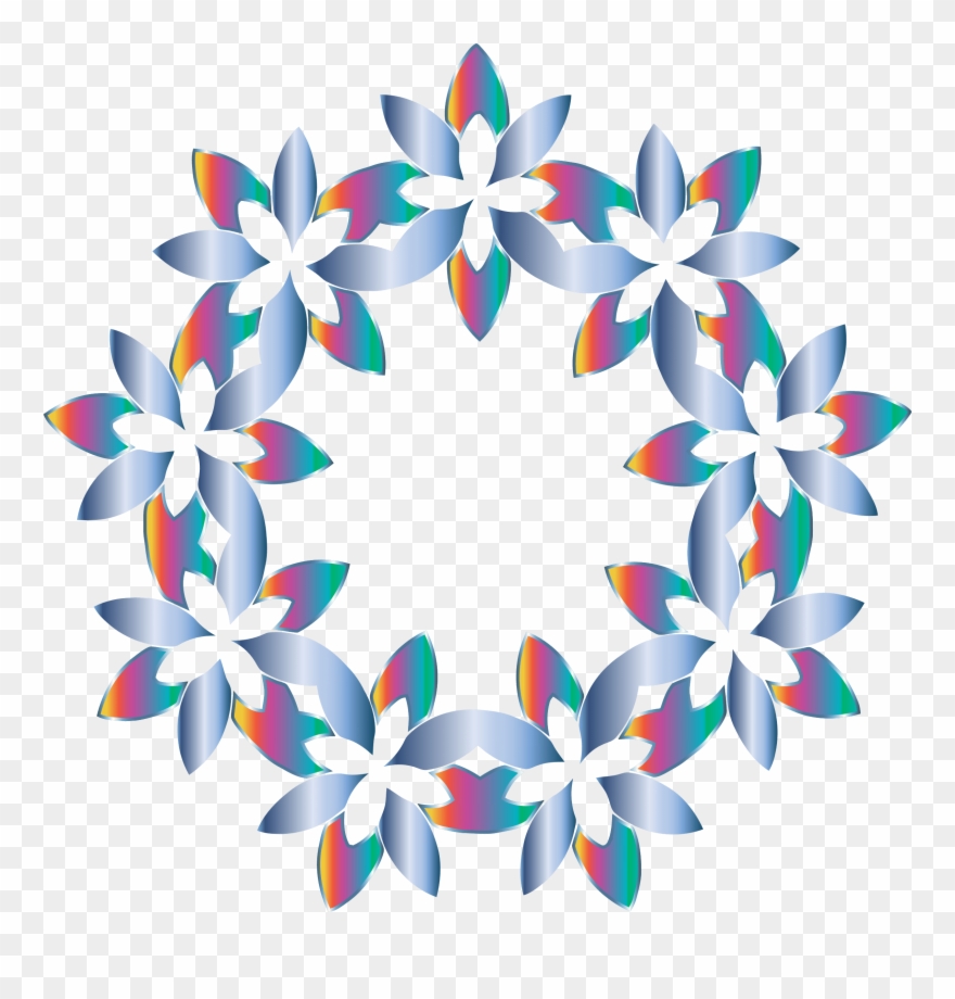 Abstract Clip Art - กรอบ วงกลม ดอกไม้ - Png Download