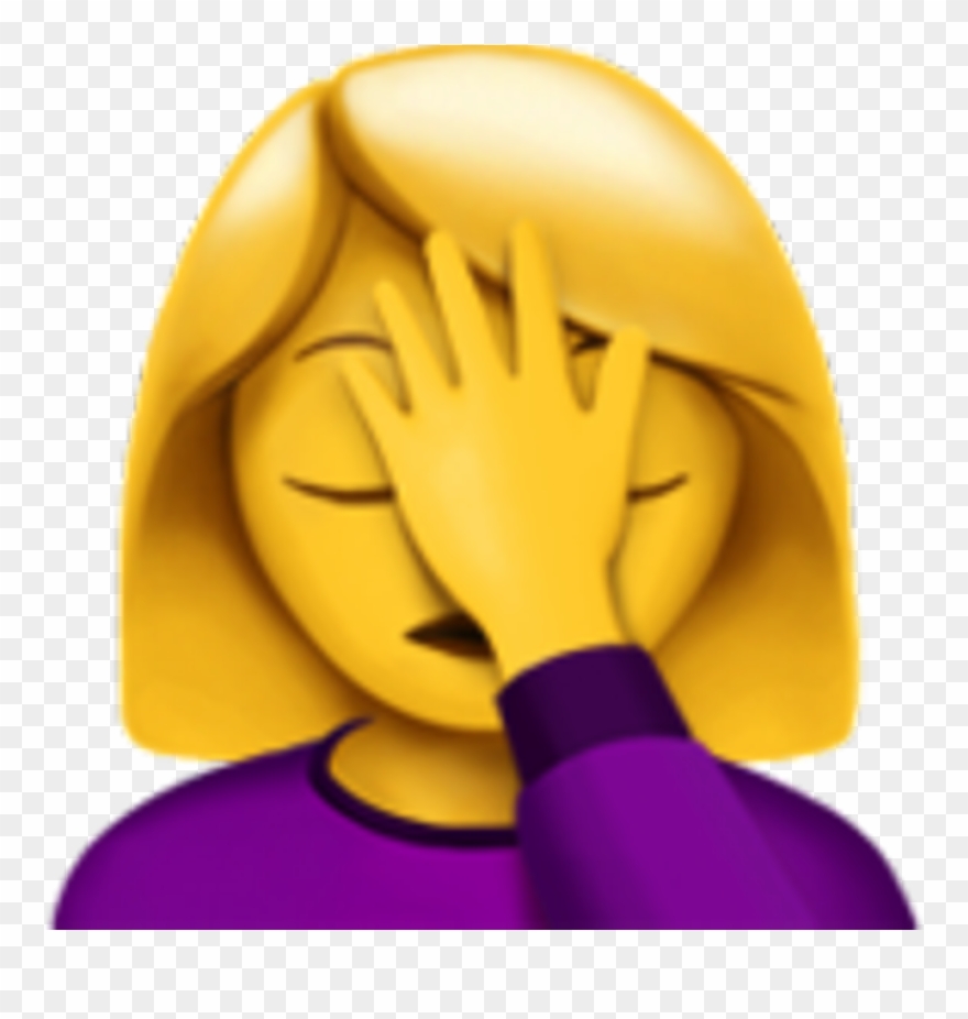Iphone Sticker - Woman Facepalming Emoji Clipart