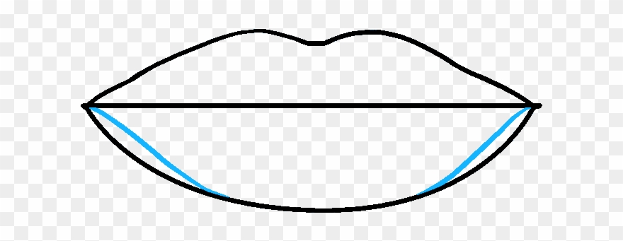 How To Draw Lips - Line Art Clipart