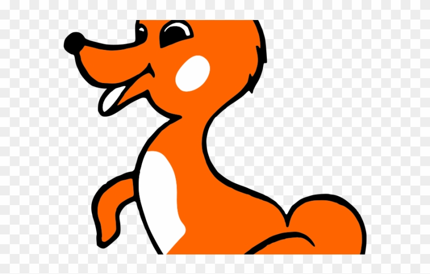 Orange Clipart Animals - Pink Fox Cartoon - Png Download
