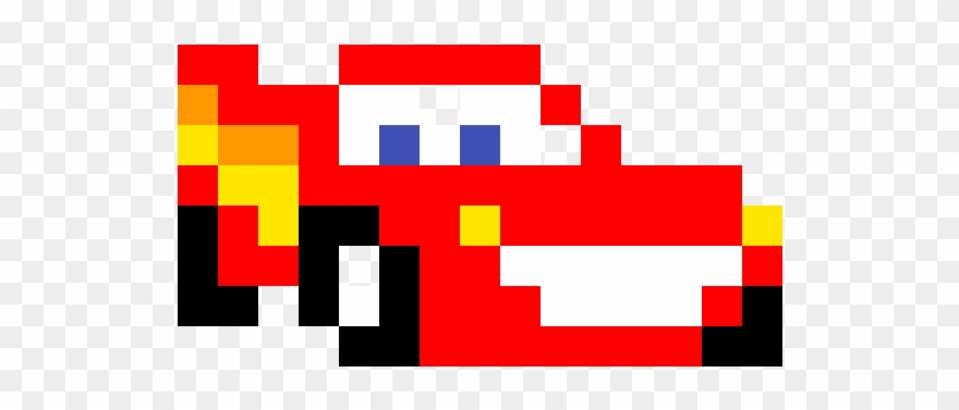 Lightening Mcqueen - Pixel Art Disney Cars Clipart