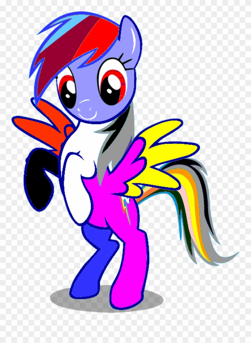 Color Mix Rainbow Of Dash - Rainbow Dash Clipart - Png Download