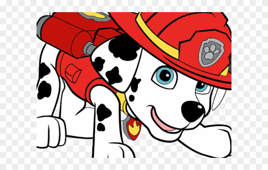 Head Clipart Paw Patrol - Paw Patrol Marshall Clip Art - Png Download