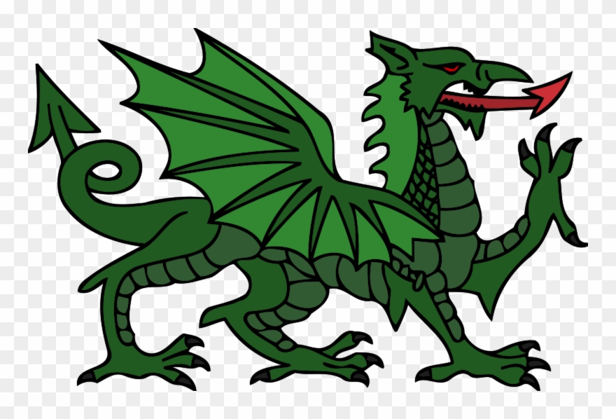 Clipart Of Dragon, Fantasy And Ba - Welsh Flag - Png Download