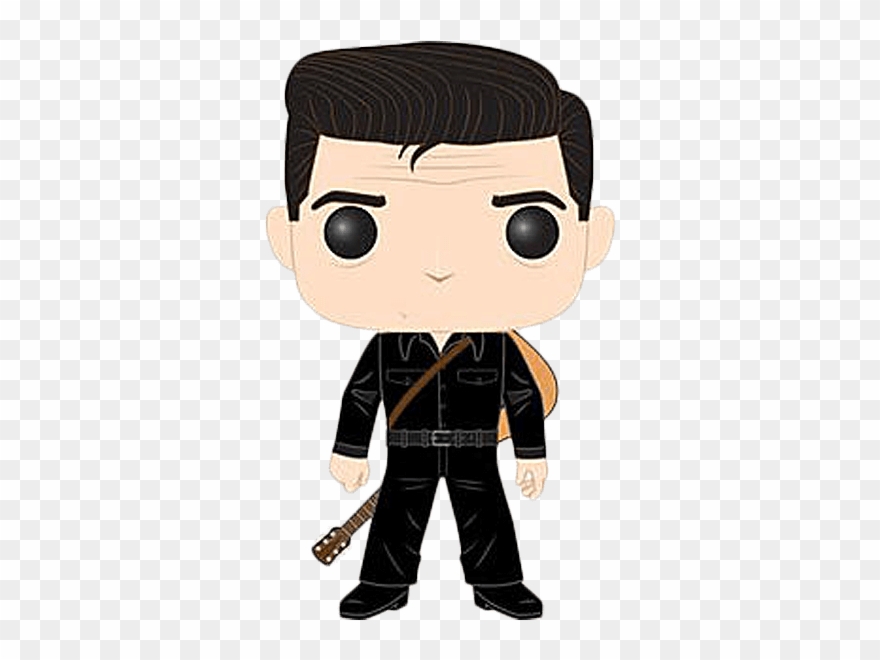 Funko Pop Rocks Johnny Cash In Black Clipart