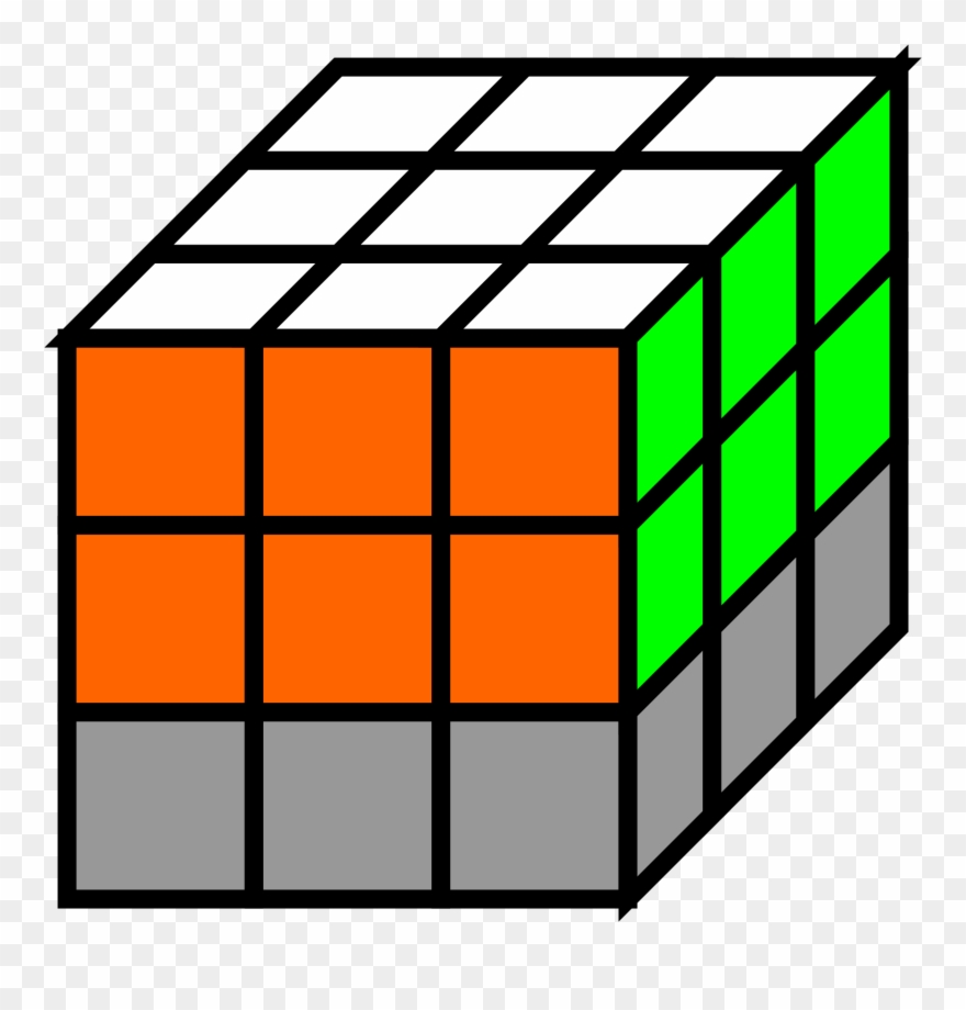 Open - Rubiks Cube Clipart