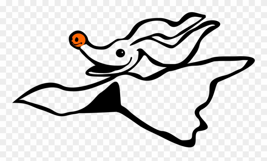 Zero Cute Left Breast The Nightmare Before Christmas Clipart