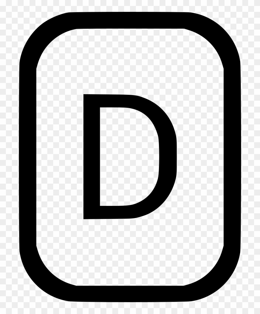 Uppercase Letter D Latin Alphabet Comments - Number 2 Icon Png Clipart