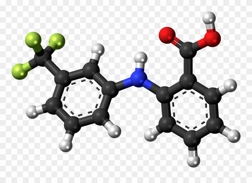 Flufenamic Acid Molecule Ball - Quimica Del Cuerpo Png Clipart