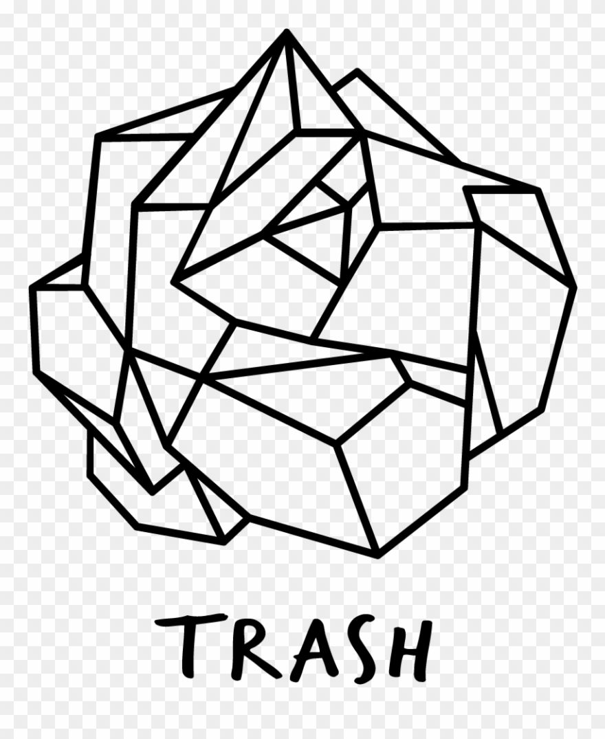 Originating From Crumpled Paper, This Bold And Geometric - Line Art Clipart