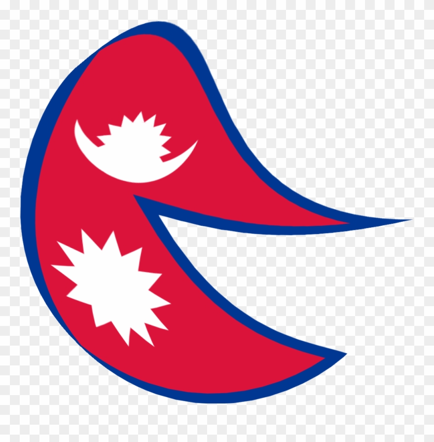 Flag Of Nepal, But It's A Circle And It Looks Also - Nepal Ko Jhanda Clipart