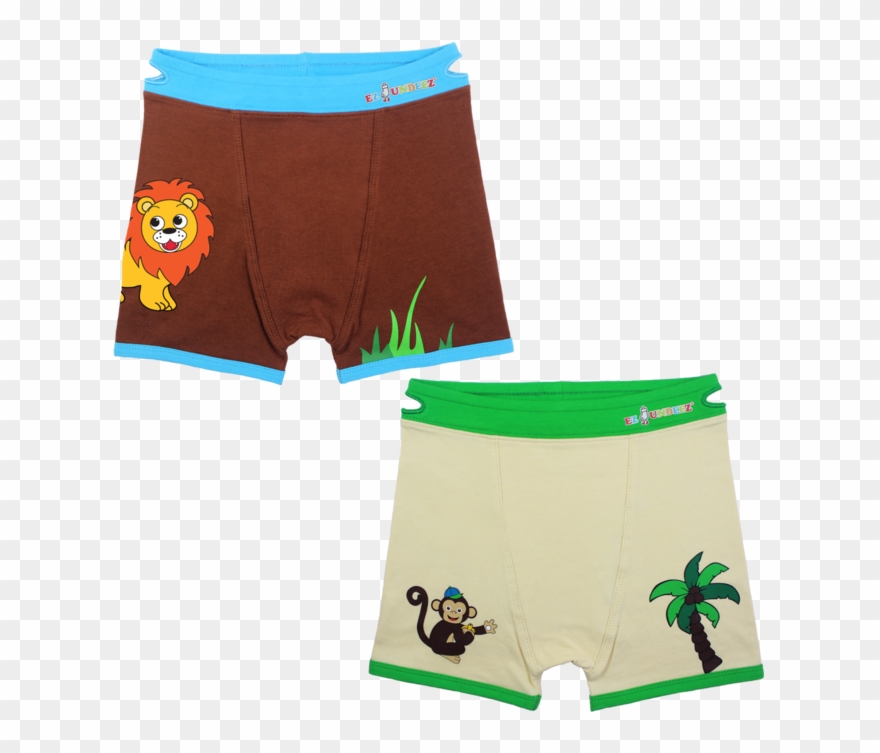 Monkey & Lion Boxers - Trusas Boxers Para Niños Clipart