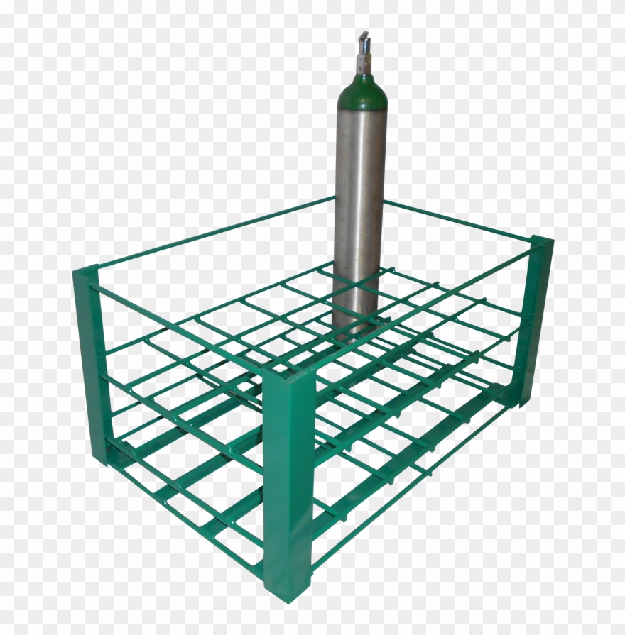 Heavy Duty Oxygen Cylinder Rack For 24 D Or E Style Clipart