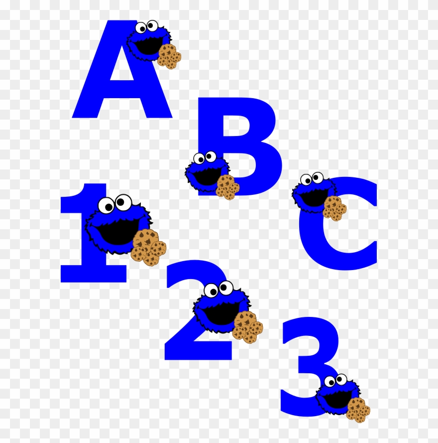 Cookie Monster Clipart Number - Cookie Monster Number 1 Png Transparent Png