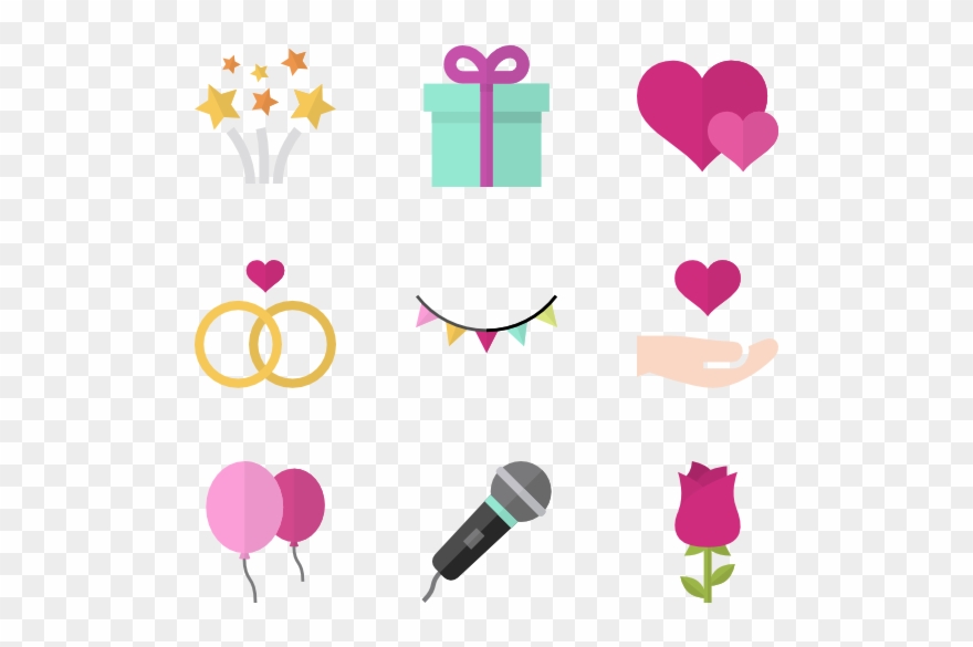167 Icon Packs Of Valentines Day - Wedding Clipart Cute - Png Download