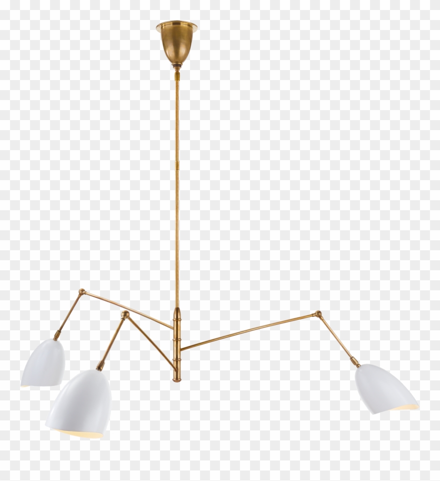 Sommerard Large Triple Arm Chandelier - Aerin Sommerard Triple-arm Chandelier Clipart