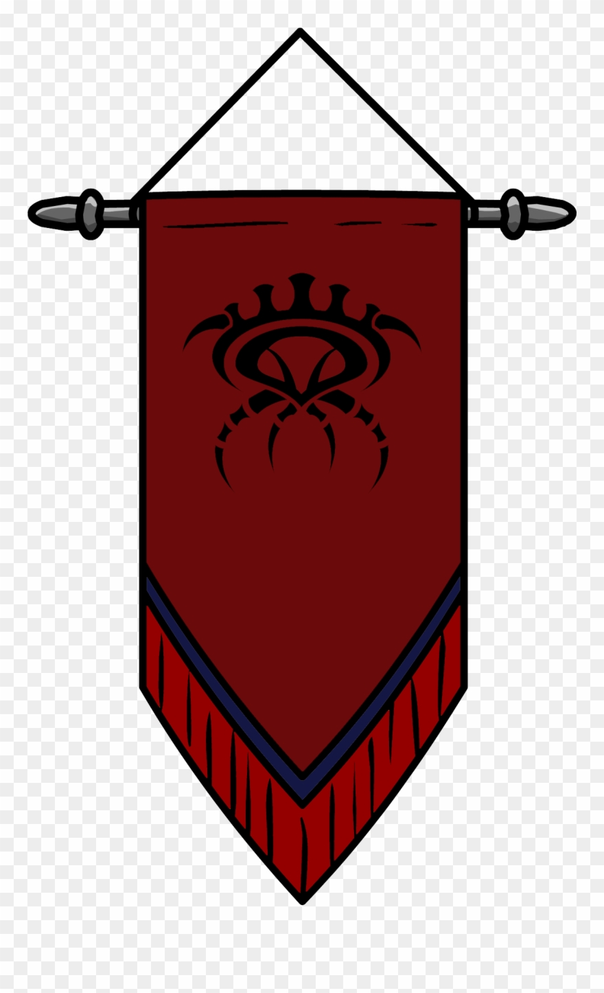 Orks Combined With Mongolia Led By Genghis Khan - Medieval War Flag Transparent Clipart