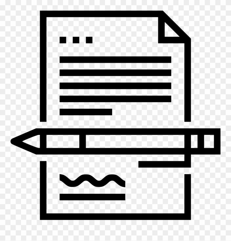 Signing Contract Comments - Icon Of Quality Work Clipart