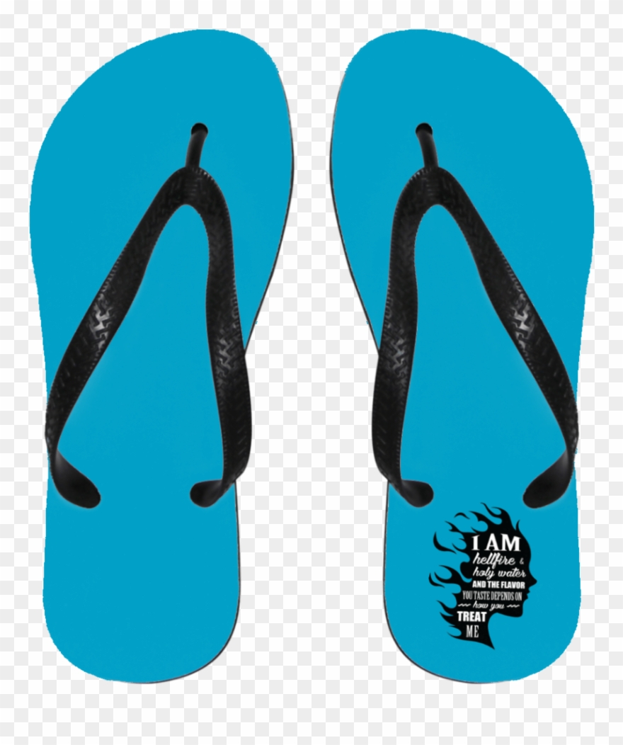 I Am Both Hellfire And Holy Water Flip Flops - Clothing Clipart