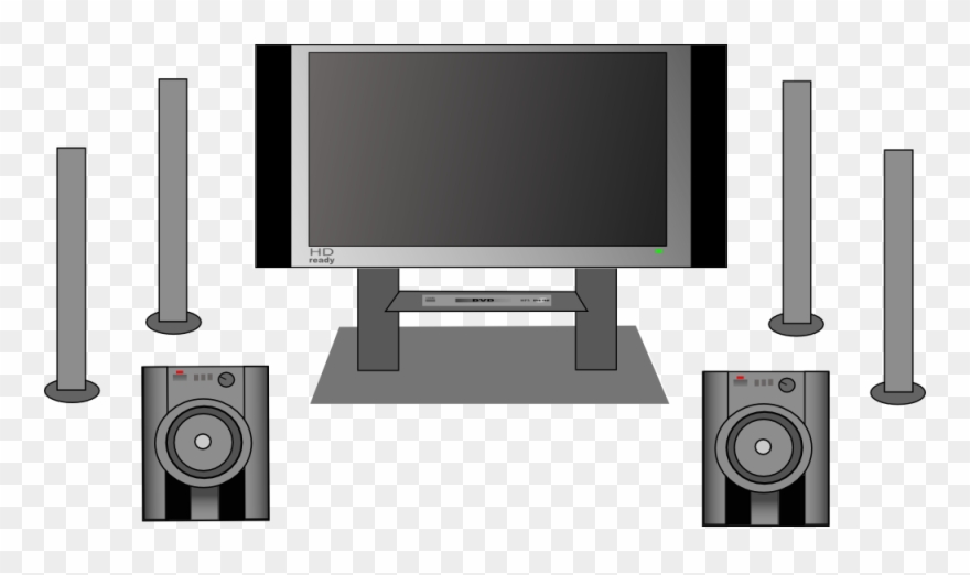 Onlinelabels Clip Art Home Cinema Top Loader Washing - Sonido De La Television - Png Download