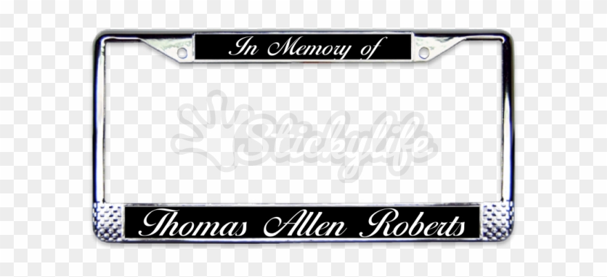 In Memory Chrome License Plate Frame - Imagens De Pessoas Tristes Clipart