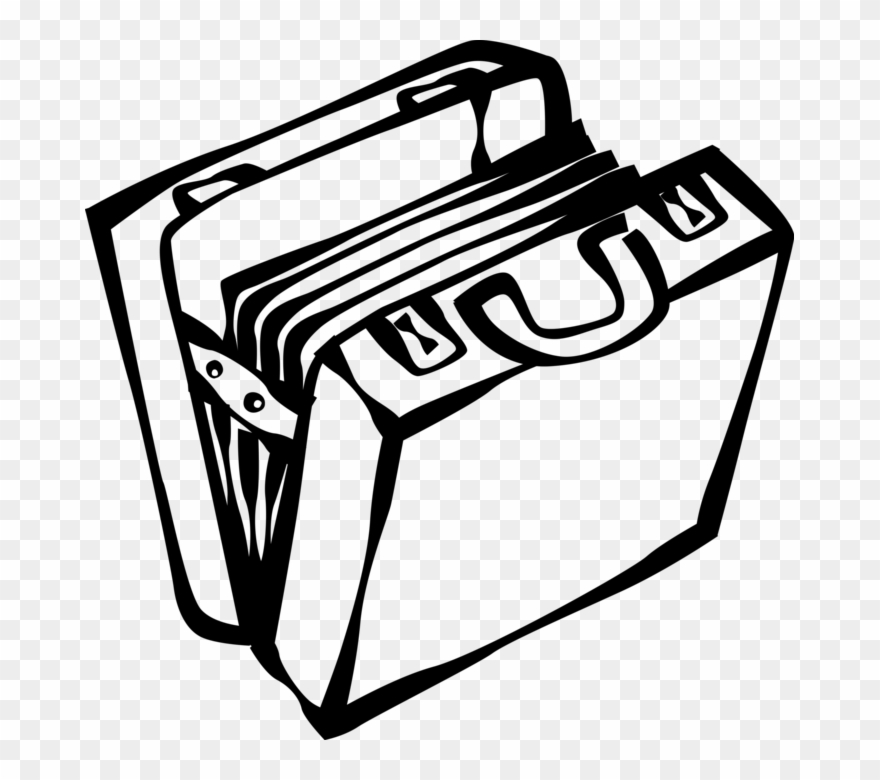 Vector Illustration Of Briefcase Or Attaché Portfolio Clipart