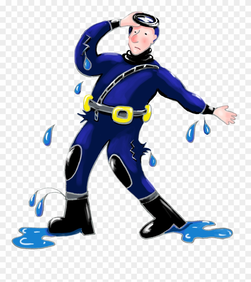 Make Sure Your Suit Is Dry - Drysuit Inflation Clipart