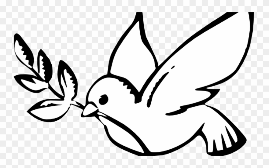 Culture Clipart Non Violence - Peace Dove Clip Art Black And White - Png Download